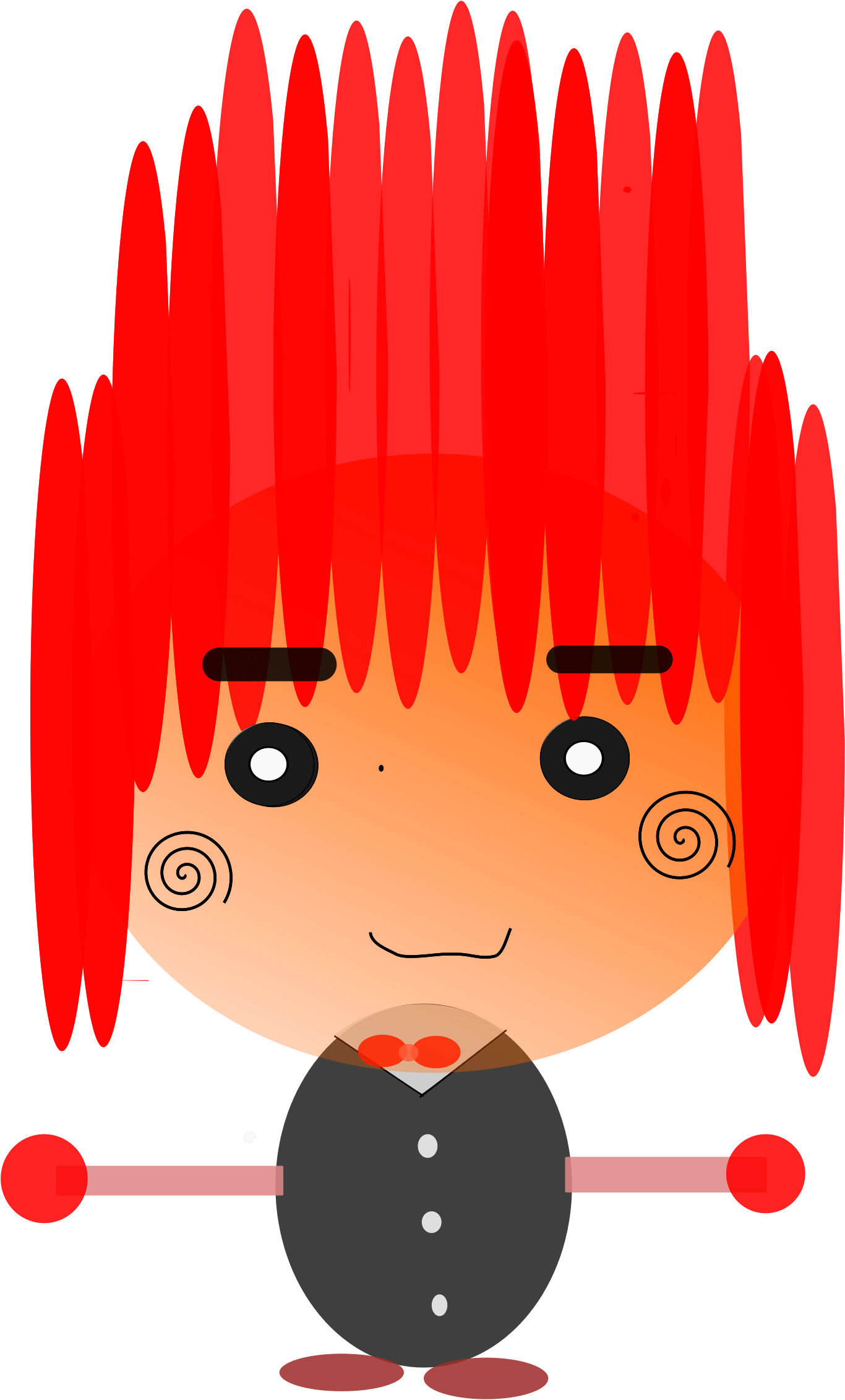Crazy Hair Character Png Images - Clip Art Transparent Png (600x600), Png Download