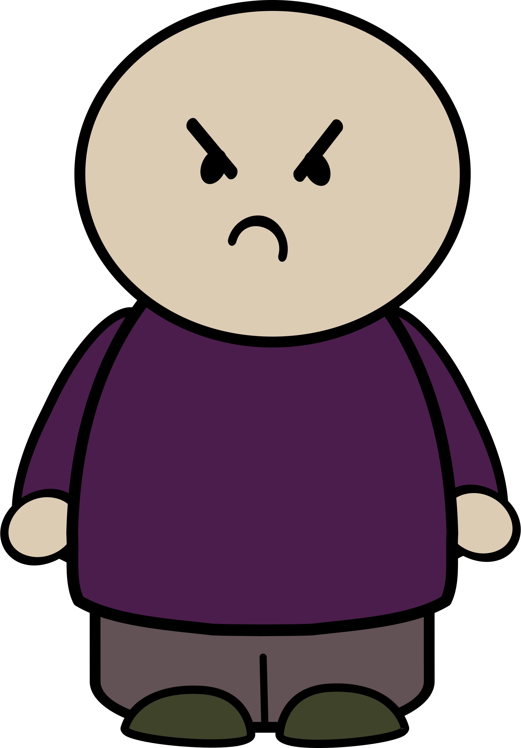 Collection Of High Quality Free Cliparts - Cartoon Person Mad - Png Download (1672x2400), Png Download