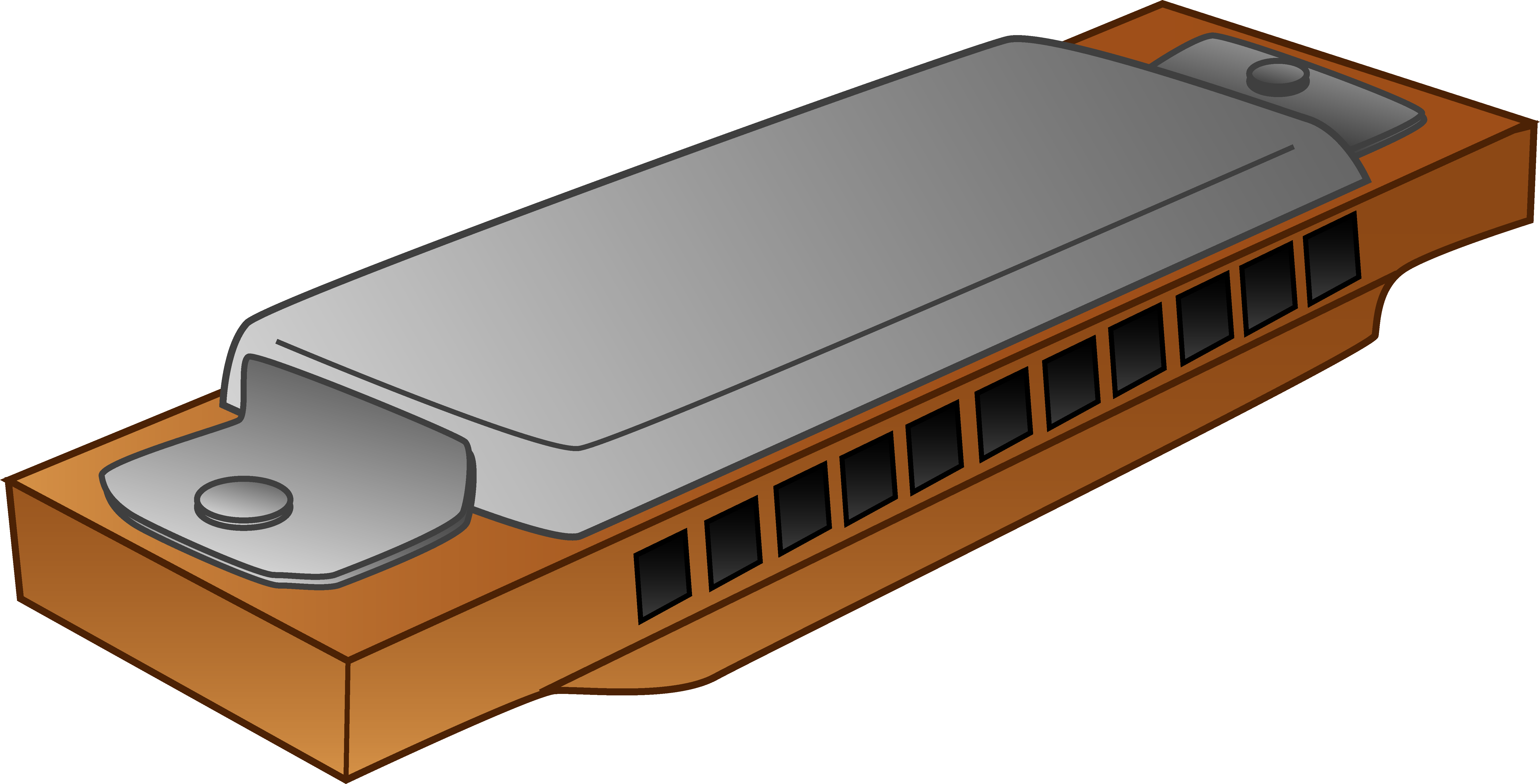 Harmonica Clipart - Png Download (6356x3238), Png Download