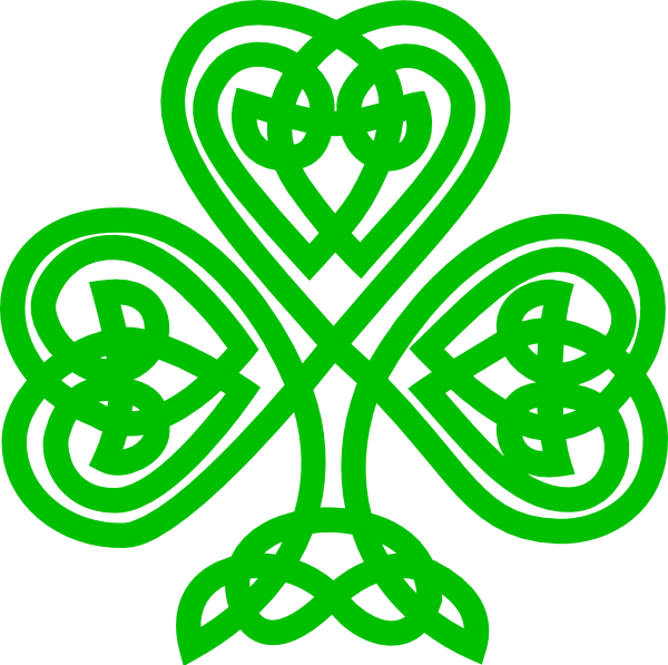 Celtic Knot Shamrock Clipart - Png Download (600x597), Png Download