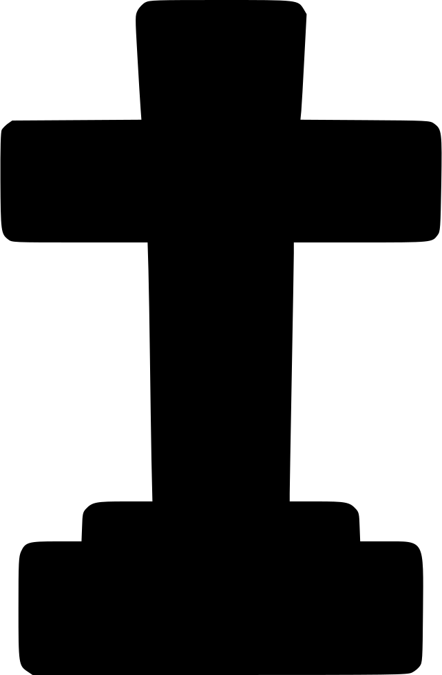 Grave Clipart Cross Grave - Icono De Una Cruz - Png Download (642x980), Png Download