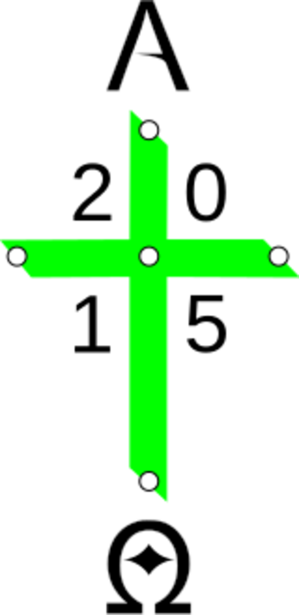 Paschal - Simbolo Del Cirio Pascual Clipart (600x1234), Png Download