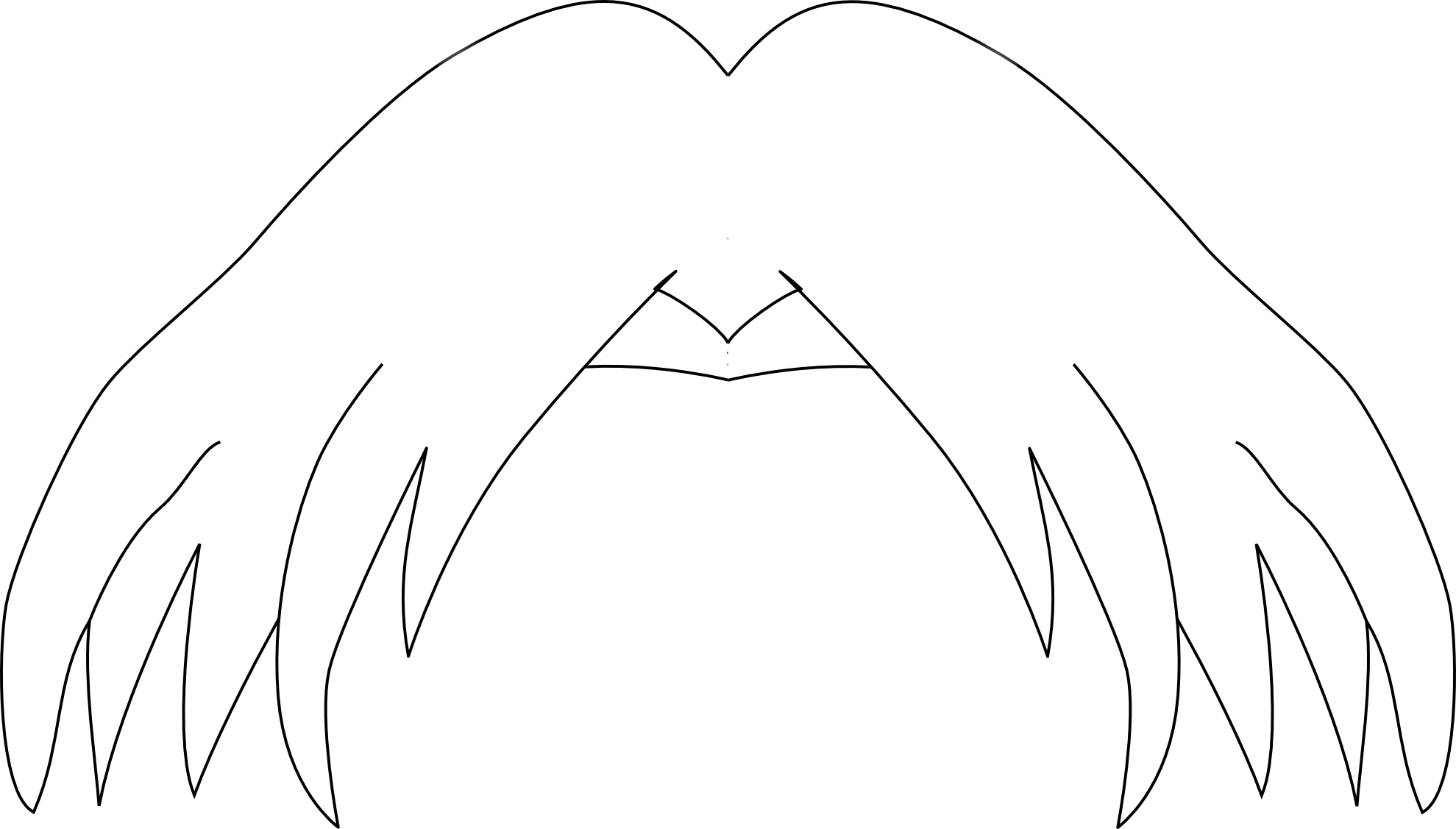 White Hair Clipart - White Hair Clip Art - Png Download (1979x1127), Png Download