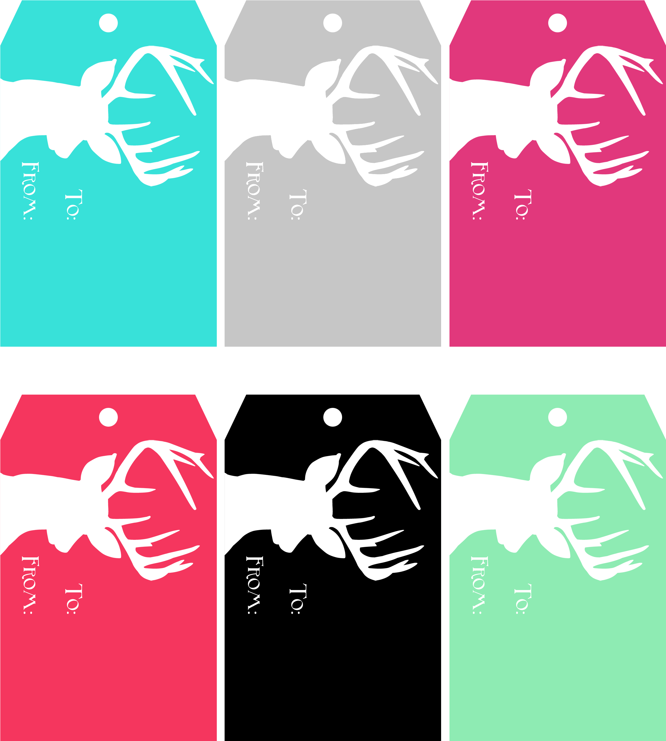 Holiday Gift Tags Png - Christmas Gift Tags Deer Clipart (2400x3000), Png Download