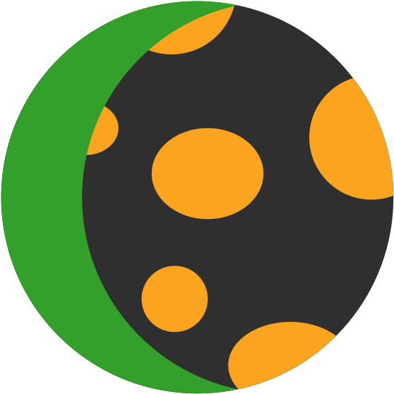 U 1 F 318 Waningcrescentmoon - Circle Clipart (568x568), Png Download