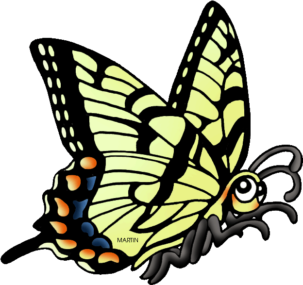Georgia Clipart Ga State - Georgia State Butterfly - Png Download (648x614), Png Download