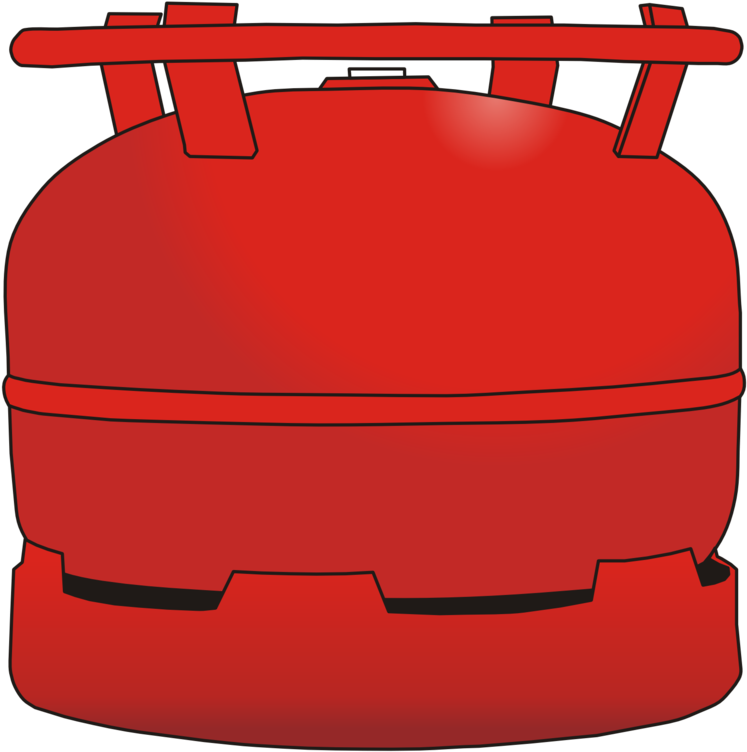 Gas Cylinder Fuel & Fuel Tanks Liquefied Petroleum - Gas Bottle Clip Art - Png Download (744x750), Png Download