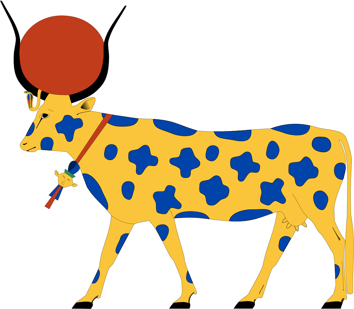 Hathor As A Cow Clipart (1189x1024), Png Download
