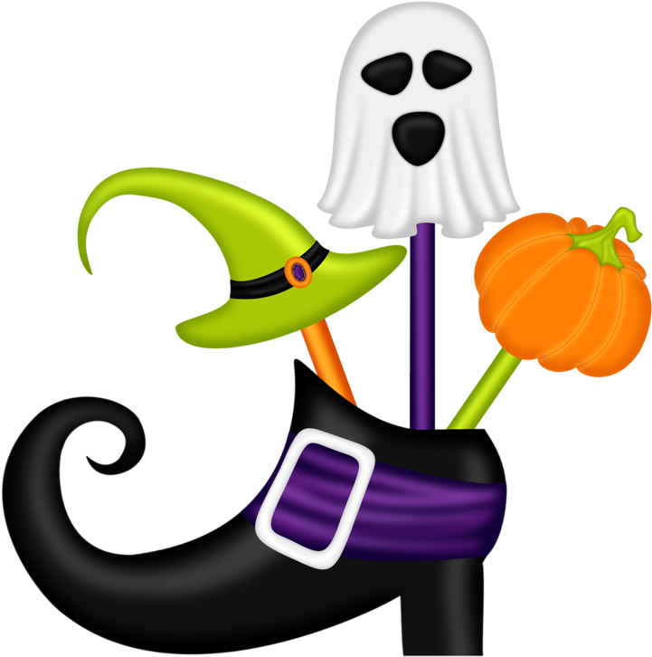 Halloween Witch Shoe * Halloween Images, Halloween - Zapatos De Brujas Animados Clipart (800x787), Png Download