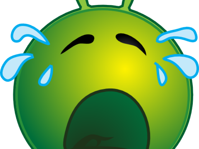 Animated Crying Cliparts - Punny Alien Patchwork Sticker - Png Download (640x480), Png Download