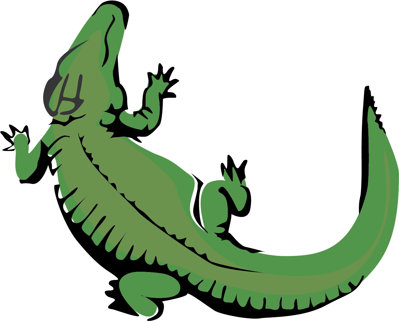 Backwards Gator Clip Art - New Orleans - Png Download (1542x1303), Png Download