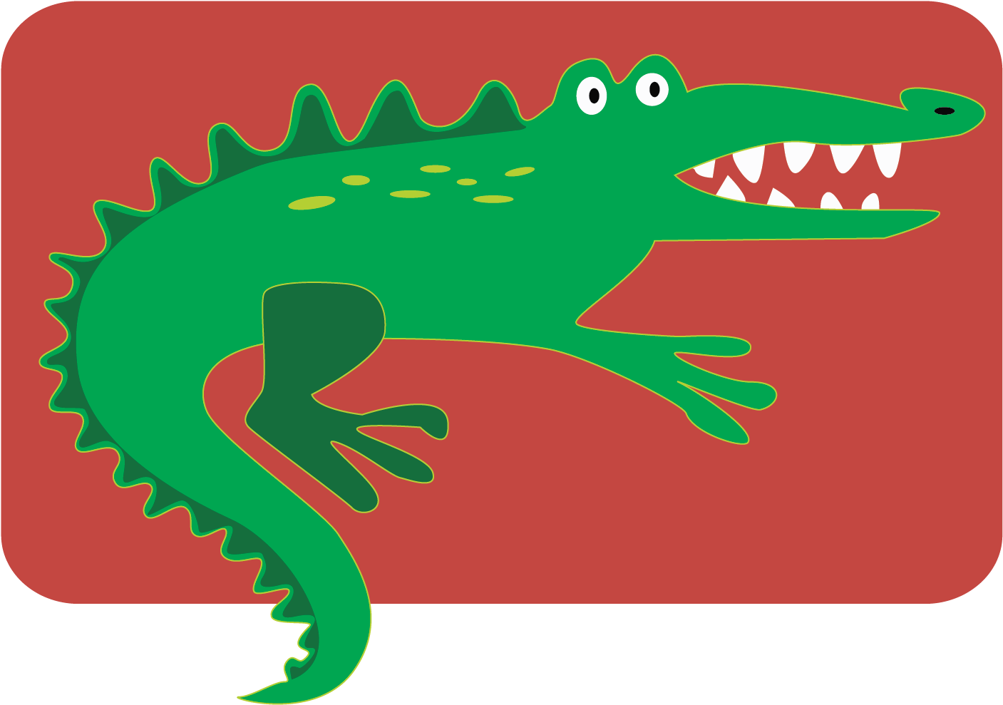 Fun Alligator Vector Clip Art - New Orleans - Png Download (1798x1229), Png Download