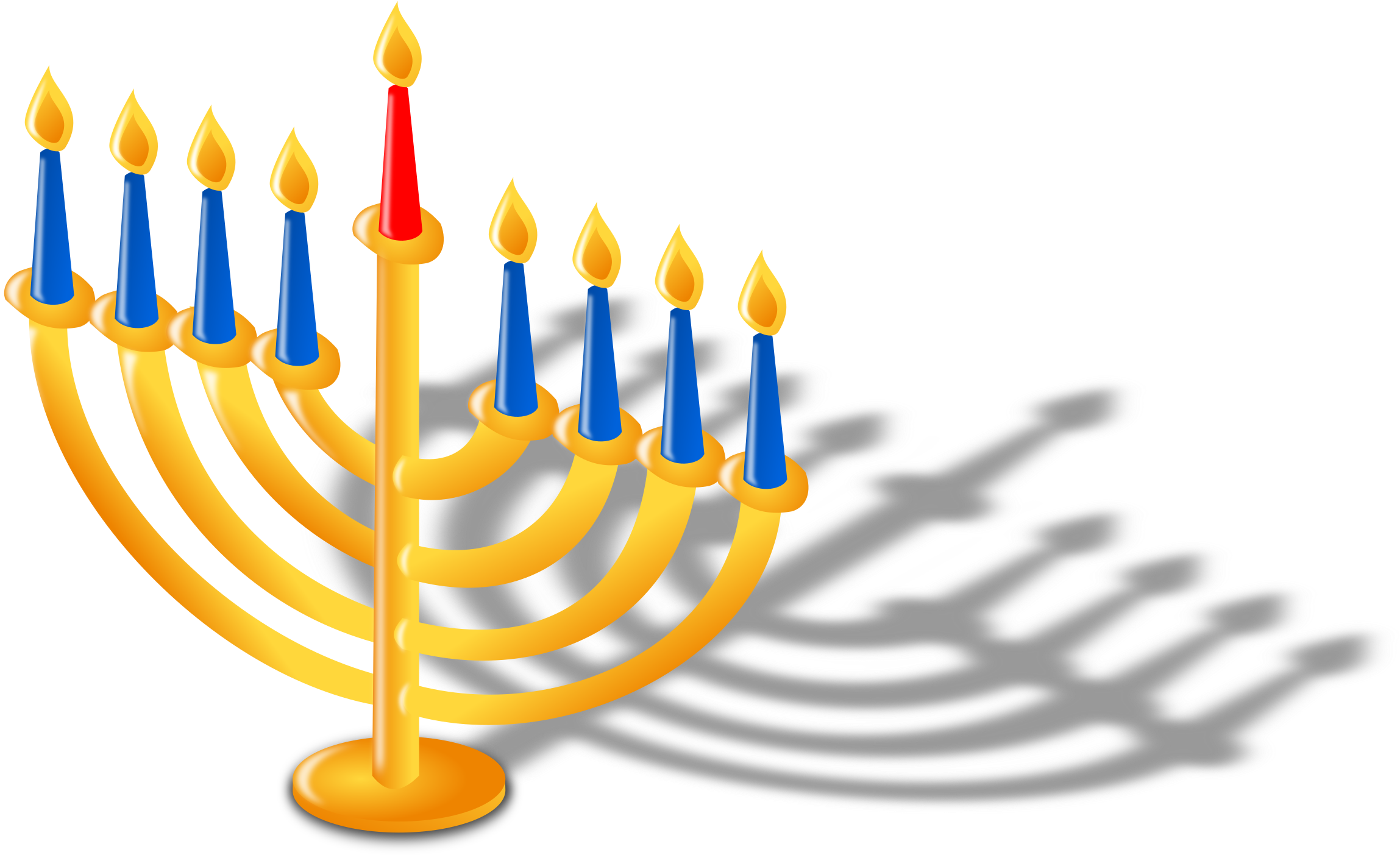 Big Image - Menorah Clipart Png Transparent Png (2400x1440), Png Download