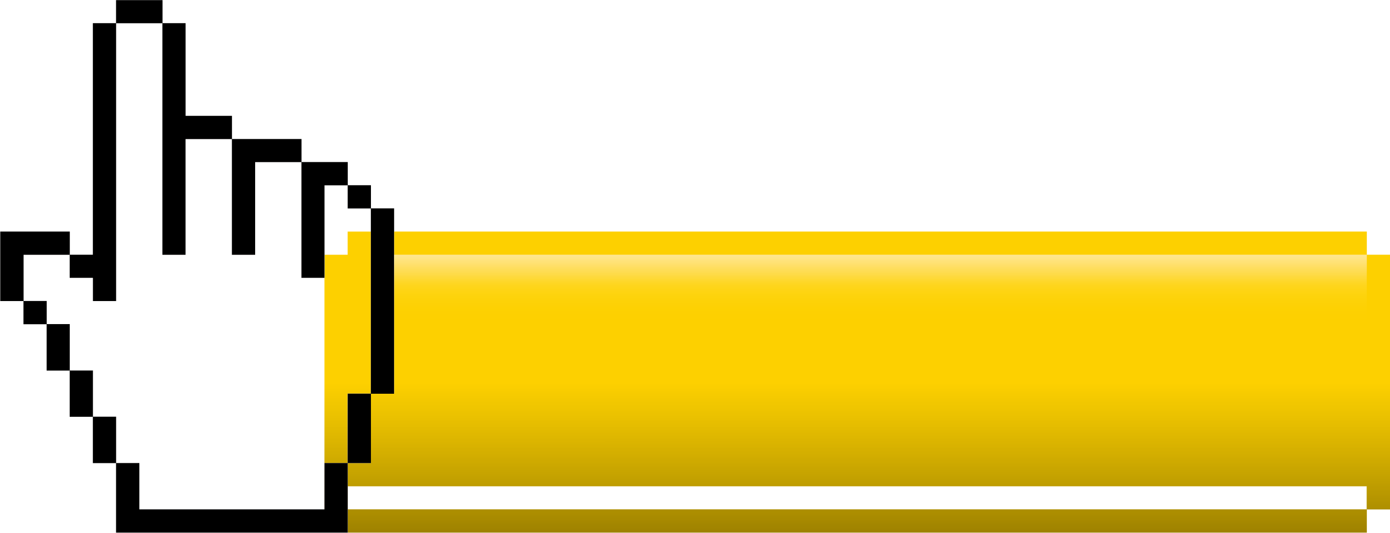 Computer Mouse Cursor Pointer Hand Clip Art - Hand Cursor - Png Download (2713x1041), Png Download