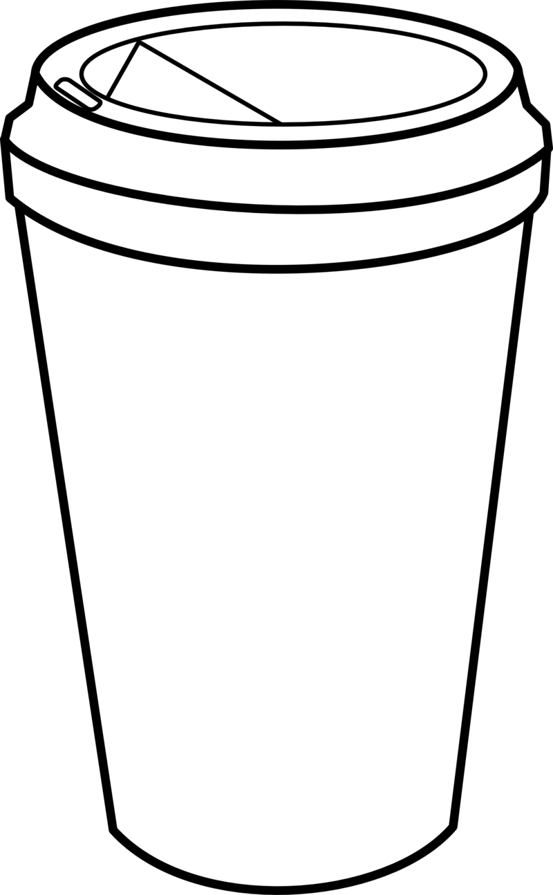 Net » Coffee - Coloring Pages Of Coffee Cups Clipart (555x898), Png Download