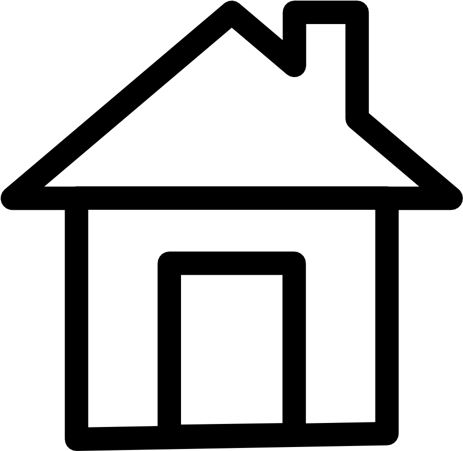 Clipart - Free - Black And White House Icon - Png Download (949x949), Png Download