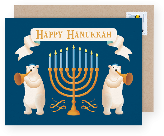 Clapclap151 - Chanukah Polar Bear Clipart (600x600), Png Download