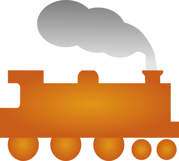 Train Clip Art At Clker - Orange Train Clipart - Png Download (600x540), Png Download