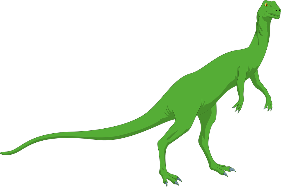 Dinosaur Reptile Prehistoric - Dinosaur Long Tail Clipart - Png Download (960x641), Png Download