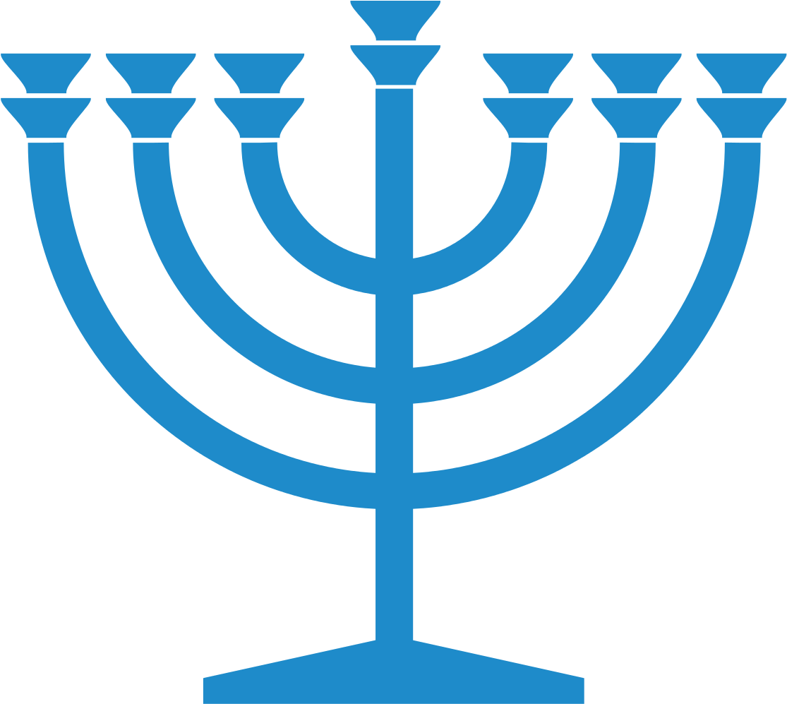 Clip Transparent Download Blue Menorah Clipart - Menorah Symbol - Png Download (1000x906), Png Download
