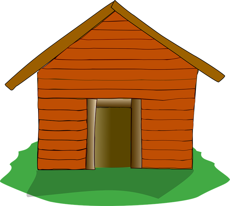 Three Little Pigs Wood House Clipart (600x538), Png Download