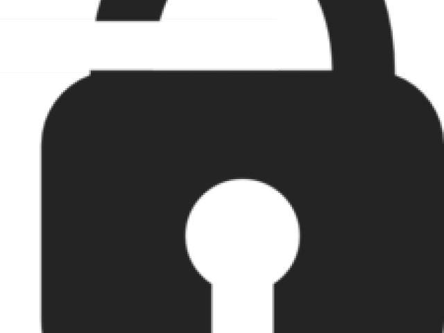 Lock Clipart Clip Art - Silhouette - Png Download (640x480), Png Download