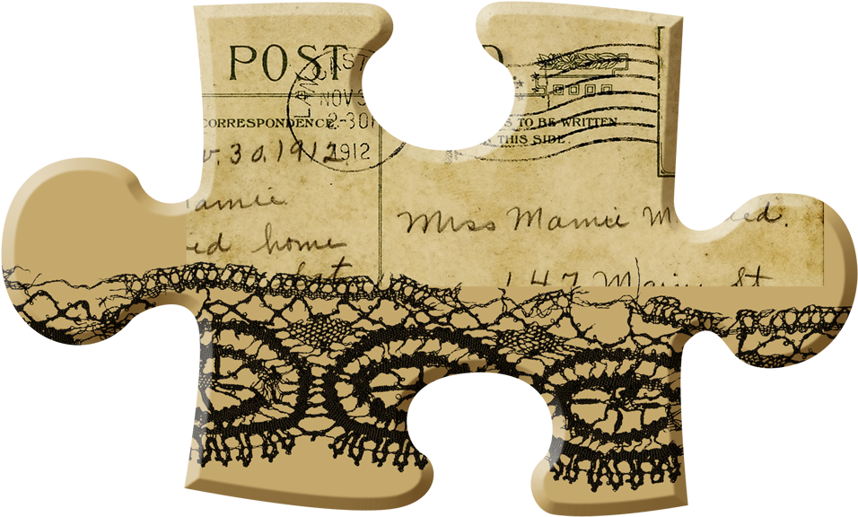 #postcard #puzzlepiece #epherma #printables #vintage - Scrapbooking Clipart (1002x622), Png Download