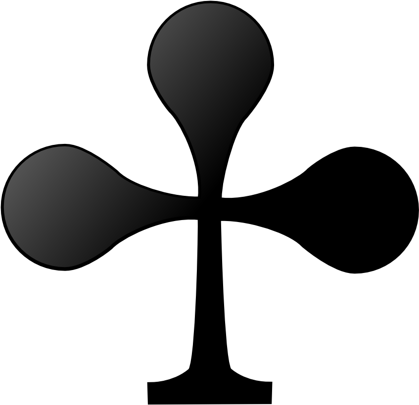 Deck Of Cards Symbols - Club Symbol Cards Clipart (1000x1000), Png Download