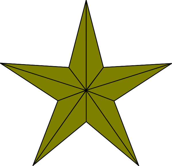 Star Gold Mb Clip Art - Texas Star Free - Png Download (600x580), Png Download