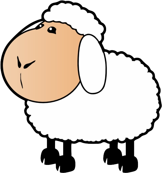 Free Sad Sheep Cliparts Download Free Clip Art Free - Sheep Clip Art Png Transparent Png (558x597), Png Download