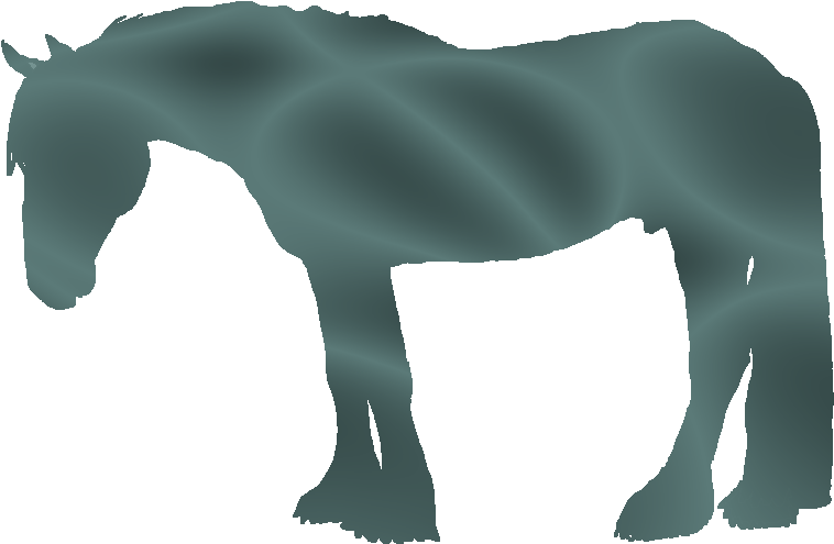 Running Draft Horse Black And White Illustration Royalty - Draft Horse Silhouette Clipart (900x614), Png Download