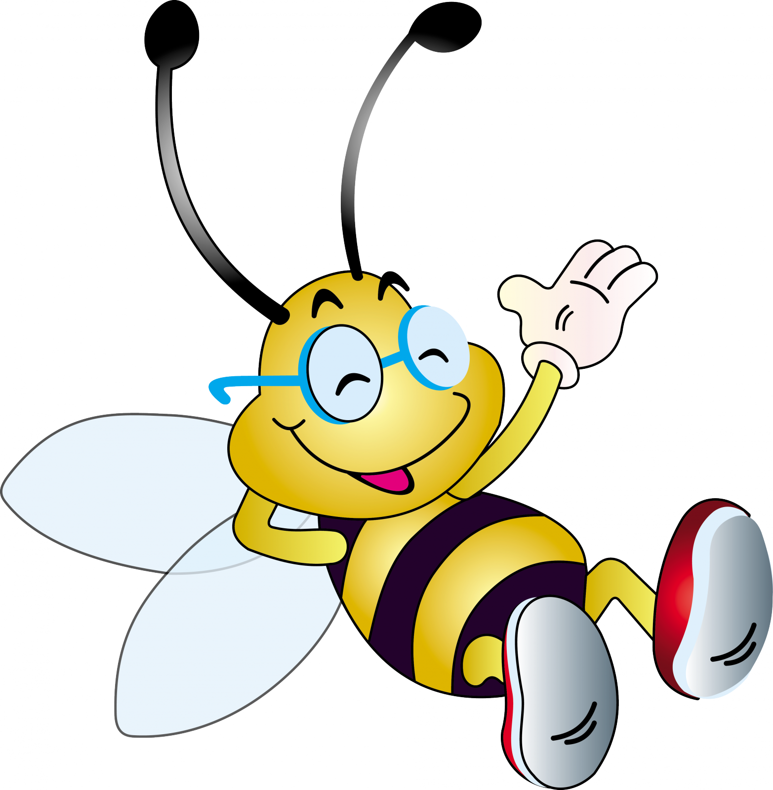 Honey Bee Insect Worker Bee Clip Art - Bee Cartoon Png Transparent Png (1565x1600), Png Download