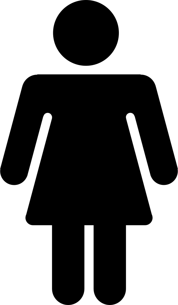 Png File - Female Toilet Signs Clip Art Transparent Png (572x980), Png Download