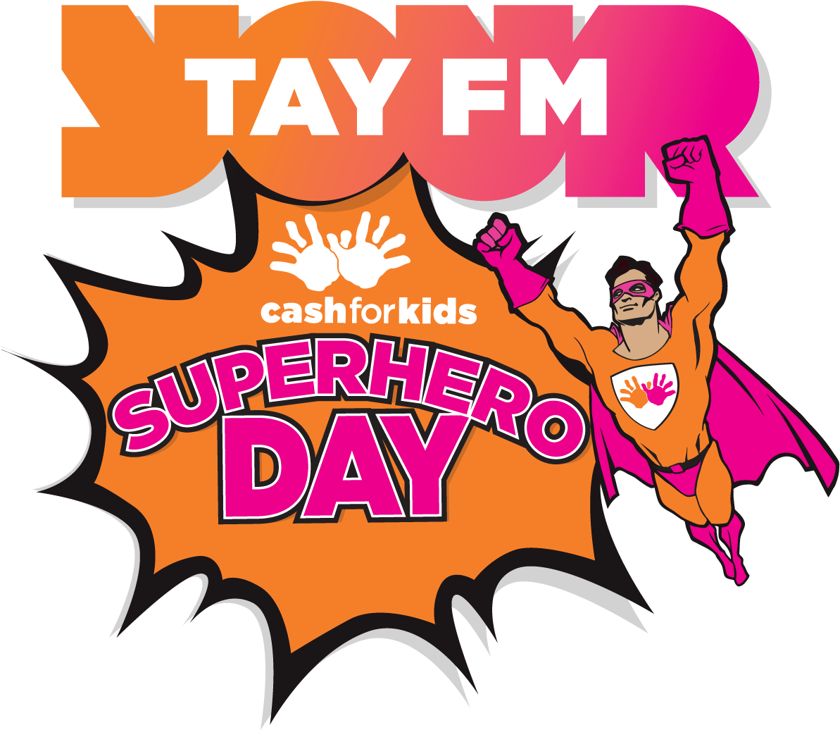 Logo - Key 103 Superhero Day Clipart (1200x1048), Png Download