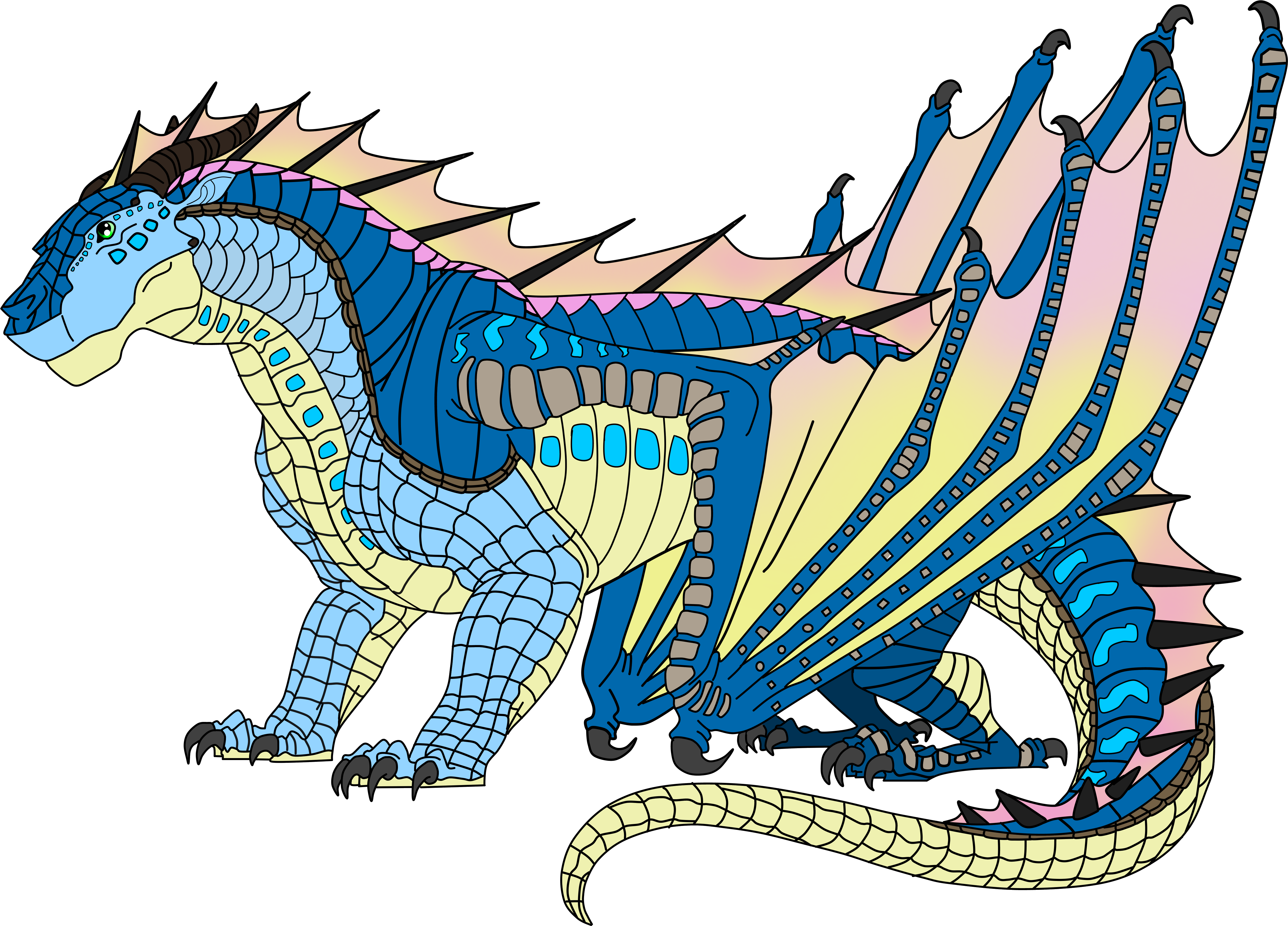 Wings Of Dragon Art - Wings Of Fire Dragon Clipart (5500x3931), Png Download