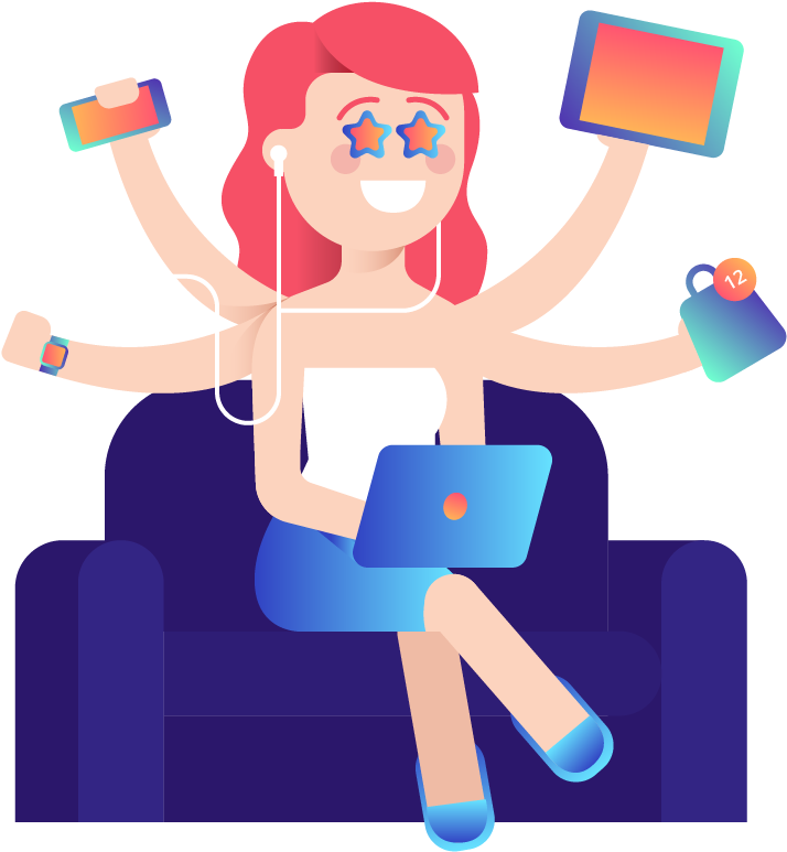 Woohoo You Experience Bliss Every Time You're Online - Cartoon Clipart (901x901), Png Download