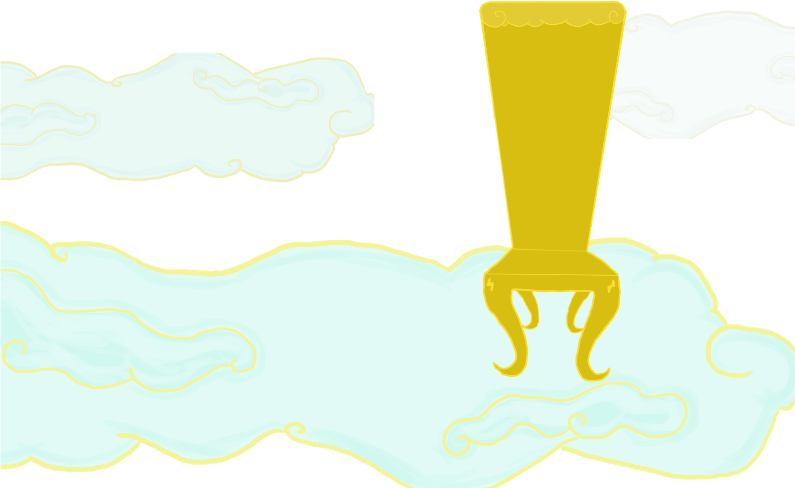 Mount Olympus Is Cloudy And Zeus' Large Throne Is The Illustration