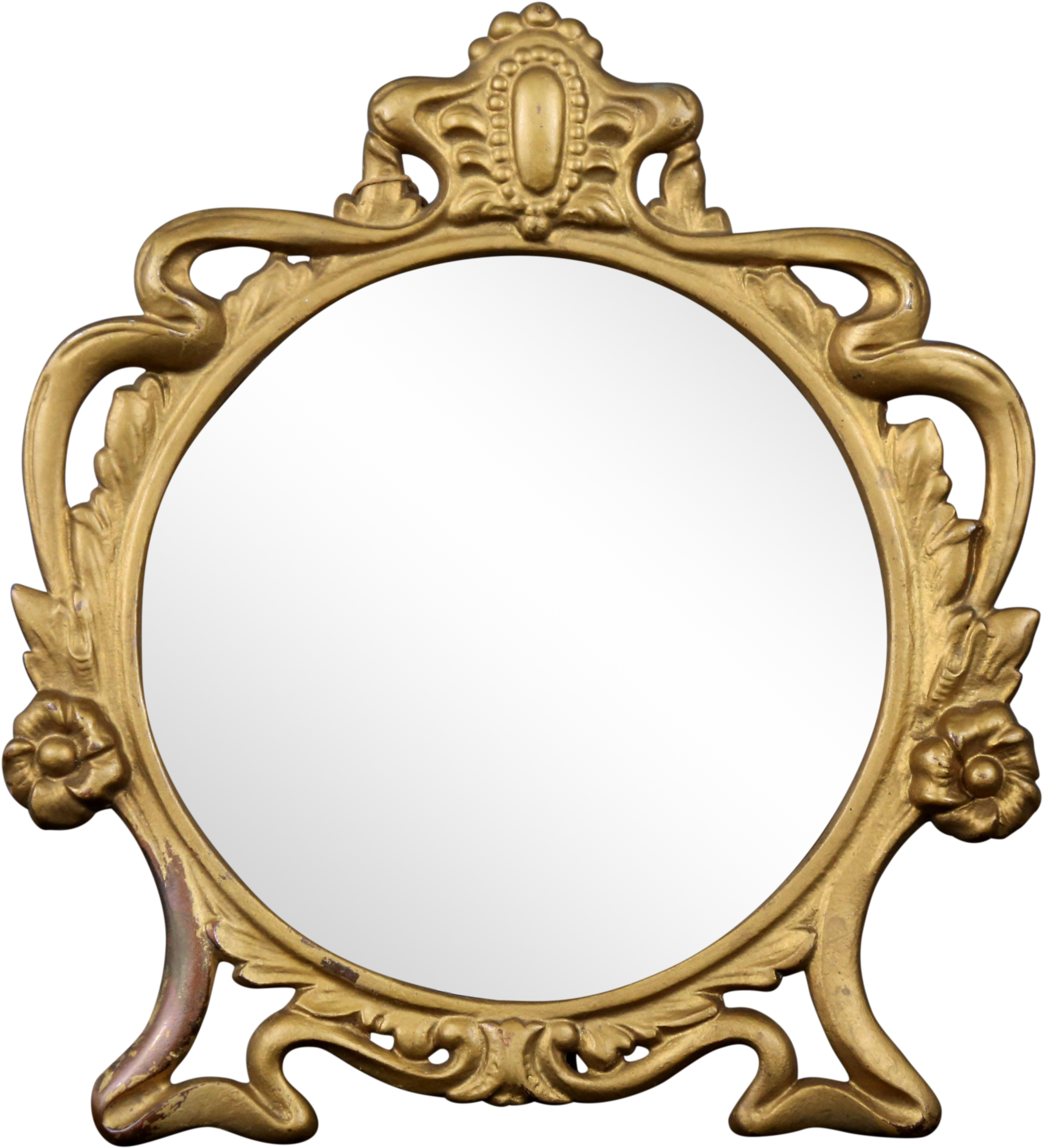 Vintage Cast Iron Vanity Mirror On Chairish - Mirror Clipart (2696x2968), Png Download
