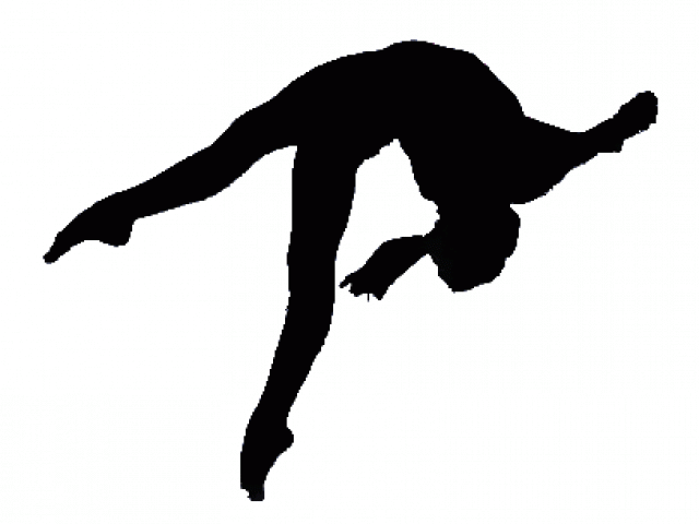 Gymnastics Silhouette Transparent Background Clipart (640x480), Png Download