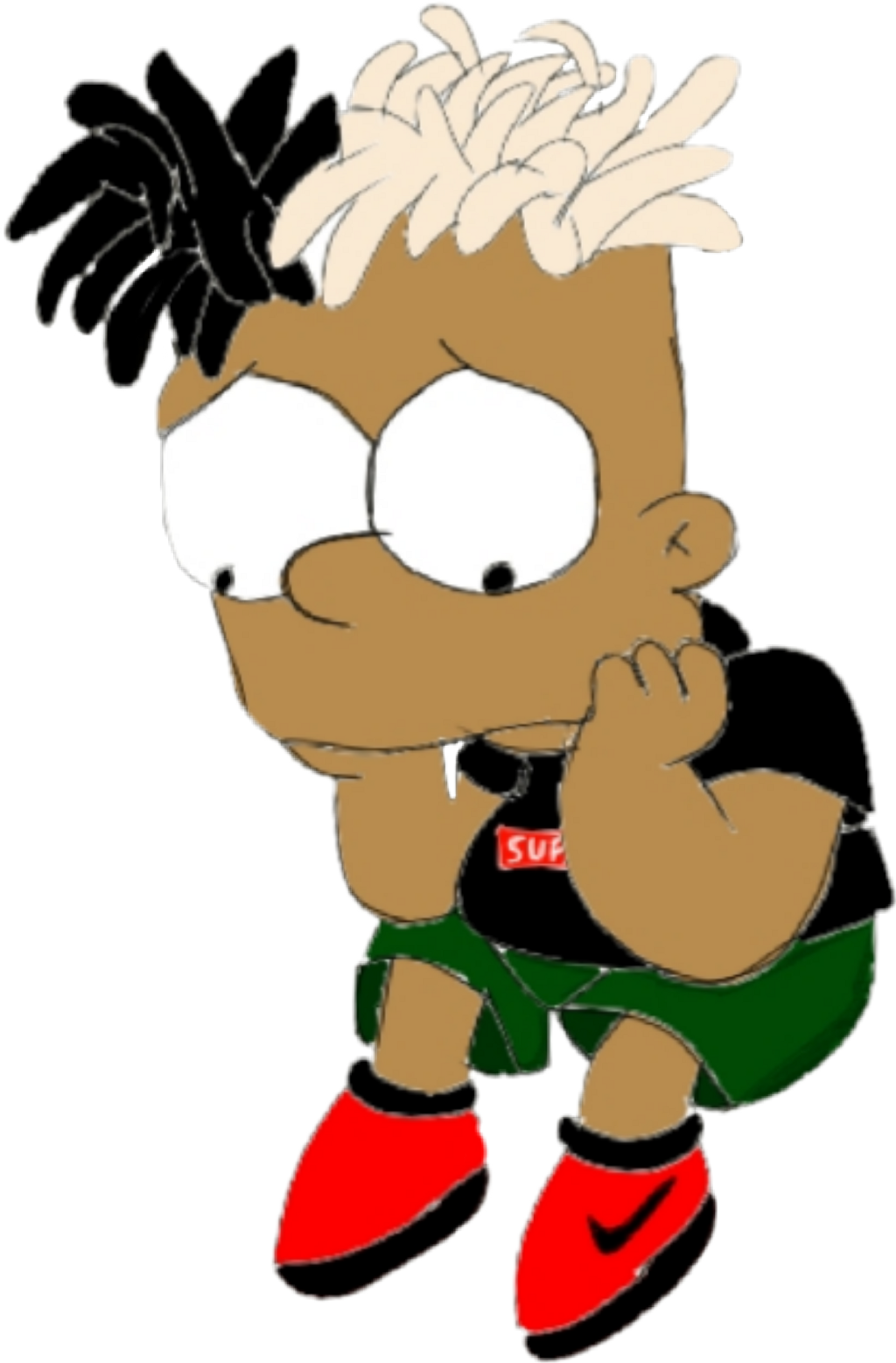 Report Abuse - Xxtentacion As Bart Simpson Png Clipart (1024x1557), Png Download
