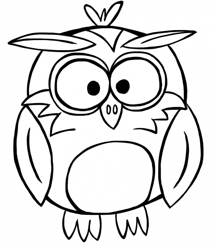 Clip Freeuse Outline Huge Freebie Download - Black And White Outline Owl - Png Download (728x841), Png Download