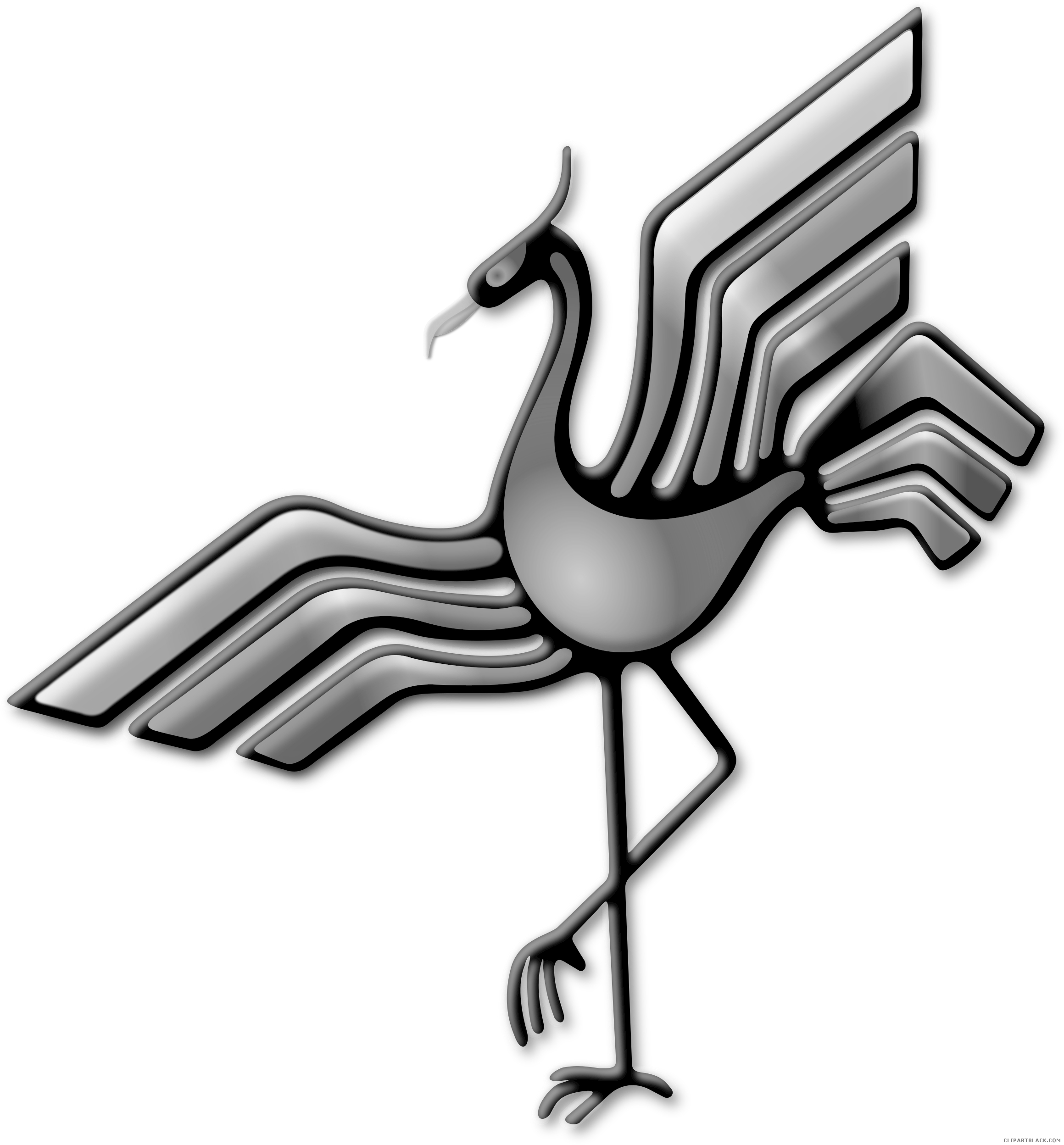 High Quality Bird Animal Free Black White Clipart Images - Bird Emblem - Png Download (2325x2500), Png Download