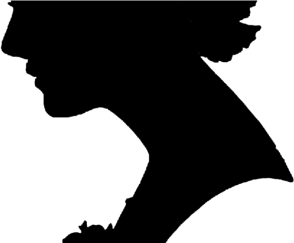 Sherlock Holmes Clipart Black And White - Victorian Woman Silhouette - Png Download (640x480), Png Download