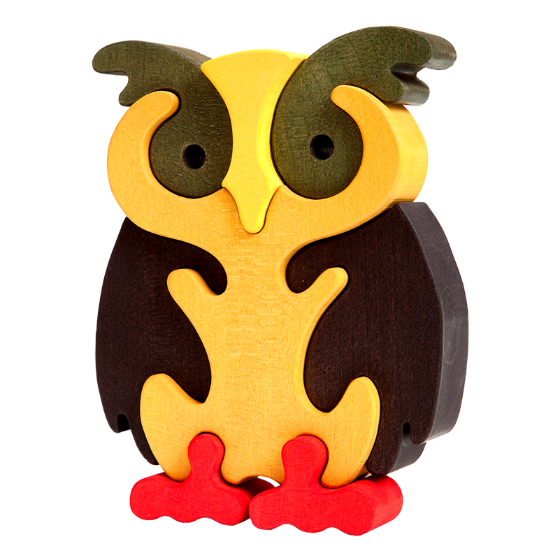 Puzzle Eule - Eulen Holz Puzzle Clipart (1400x1400), Png Download