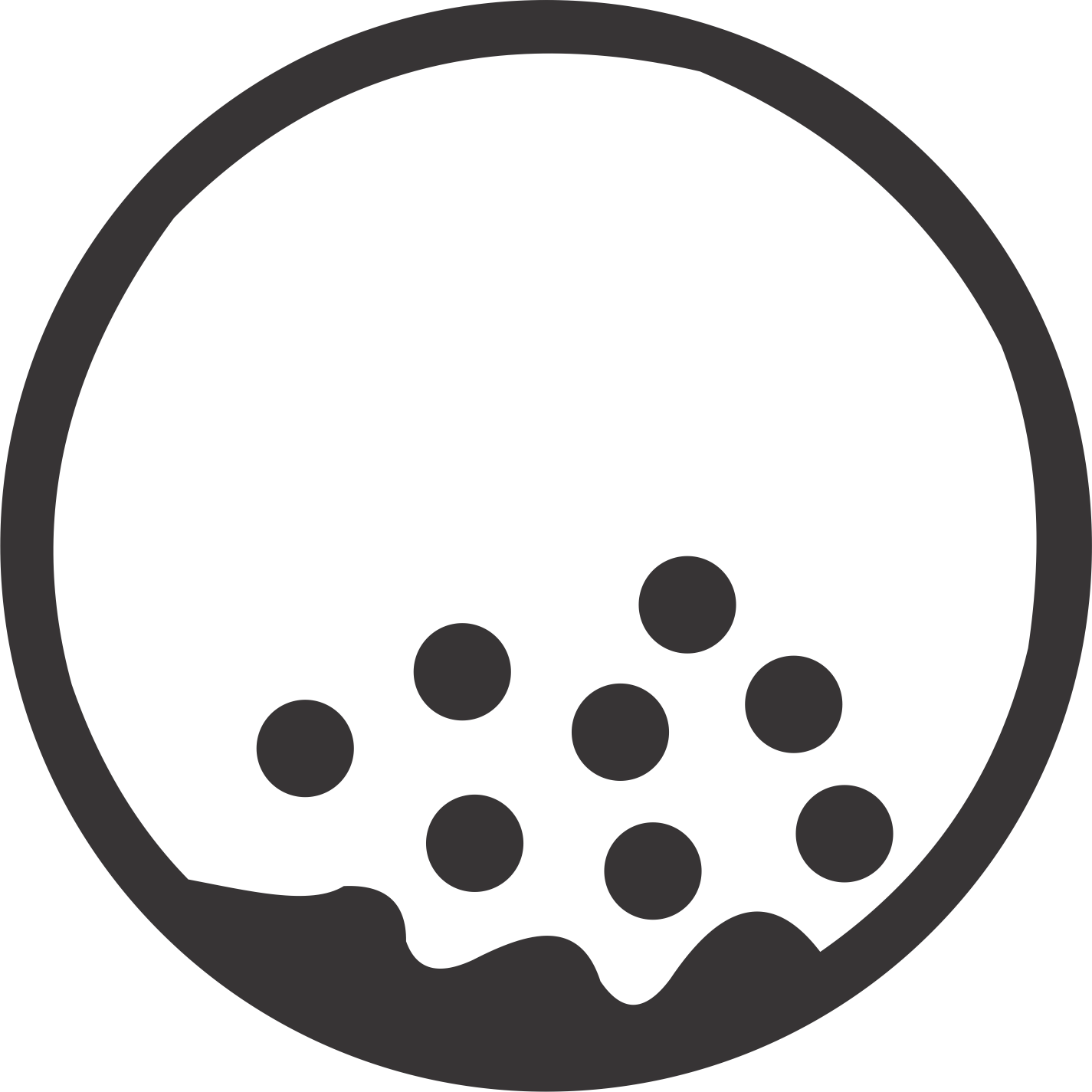 Golf Ball - Gloucester Road Tube Station Clipart (1425x1425), Png Download