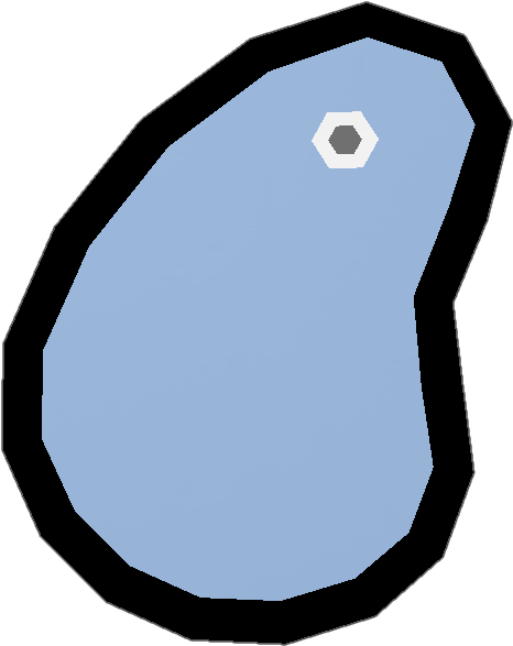 This Blobby Creature Is Blue And Blobby And Sort Of Clipart (768x768), Png Download