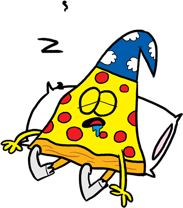 Jon Bergerman How To Eat Pizza Work Illustration - Pizza Friend Jon Burgerman Clipart (724x770), Png Download