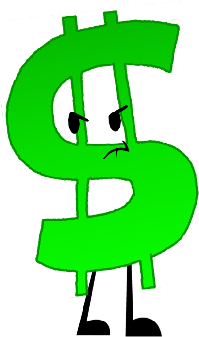 Green Dollar Signs Png Clipart (456x697), Png Download
