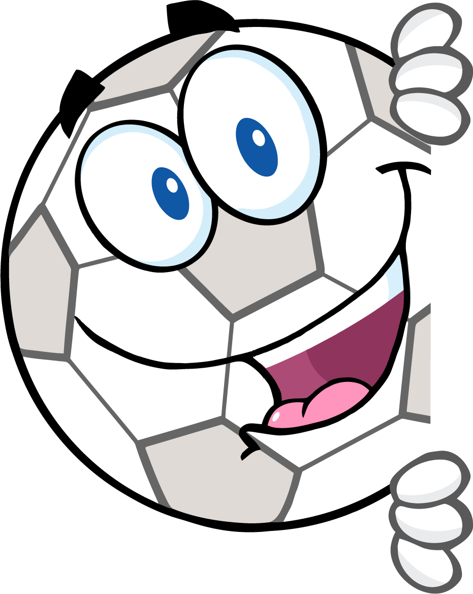 Personagem Preto E Branco Bola De Futebol Clipart (931x1168), Png Download