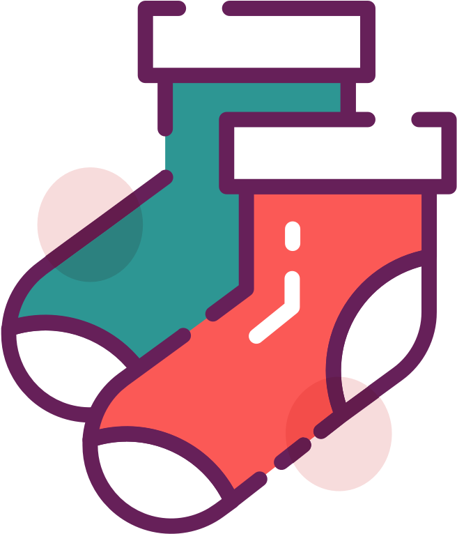 Festive Christmas Stockings Clip Art - Festive Christmas Stockings - Png Download (1920x1280), Png Download